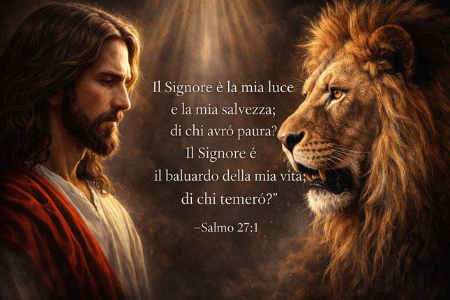 GESÙ E IL LEONE - FORZA E FEDE