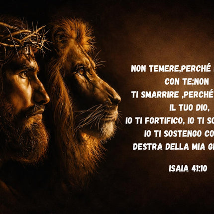 GESÙ E IL LEONE DI ISAIA - PROFEZIA E PACE