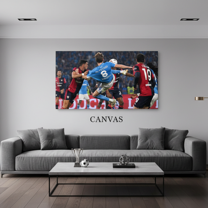 Soggiorno moderno con stampa canvas